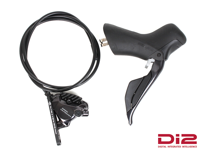 シマノ　ULTEGRA（アルテグラ）Di2 Jキット ST-R8170-R 右レバー/BR-R8170-F DISCキャリパー  フロント用（フィン付レジンパッド）SM-BH90 1000mmホース セット