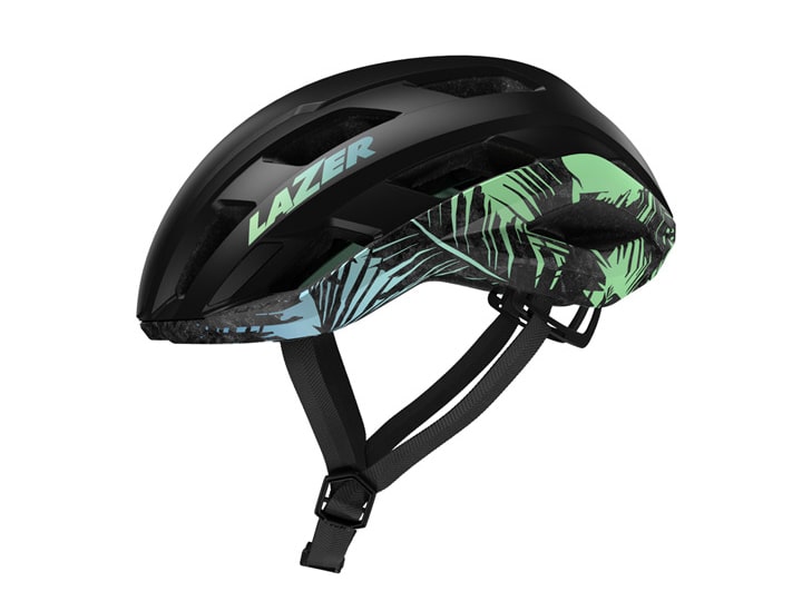 LAZER　STRADA KC AF（ストラーダ キネティコア アジアンフィット）トロピカルリーブス　ロードヘルメット　限定