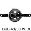 SRAM　RIVAL DUB（ダブ）WIDE クランクセット 43/30T（2x12S）
