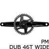 SRAM　RIVAL 1 AXS POWER METERS DUB（ダブ）WIDE パワーメーター内蔵クランクセット 46T（1x12S）