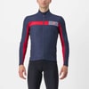 CASTELLI@MORTIROLO 6S JACKET@4522509@424 BELGIAN BLUE/POMPEIAN RED-SILV